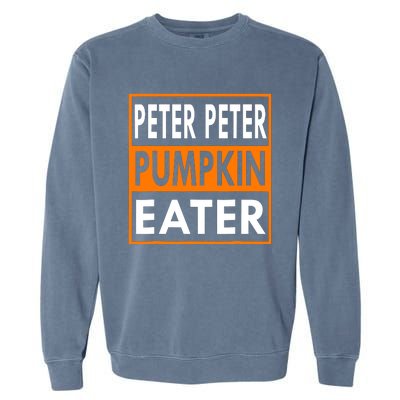 Peter Pumpkin Costume Eater For Couples Matching Halloween Garment-Dyed Sweatshirt