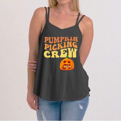 Pumpkin Picking Crew 2024 Family Matching Autumn Halloween Women's Strappy Tank