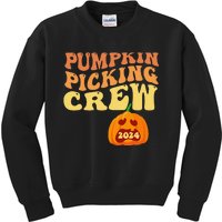 Pumpkin Picking Crew 2024 Family Matching Autumn Halloween Kids Sweatshirt