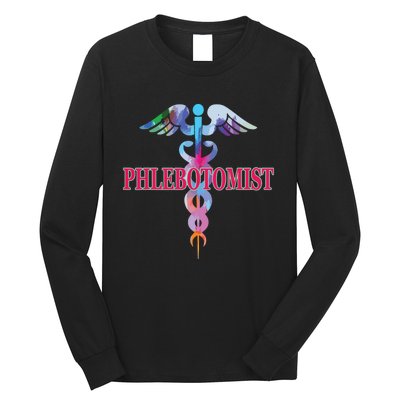 Phlebotomy Phlebotomist Caduceus Gifts Men Women Long Sleeve Shirt