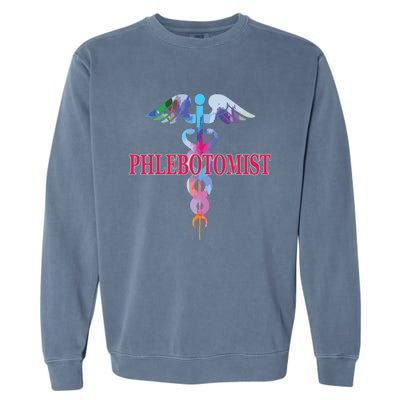 Phlebotomy Phlebotomist Caduceus Gifts Men Women Garment-Dyed Sweatshirt