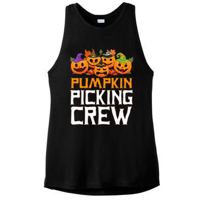 Pumpkin Picking Crew Halloween Family Matching Ladies PosiCharge Tri-Blend Wicking Tank