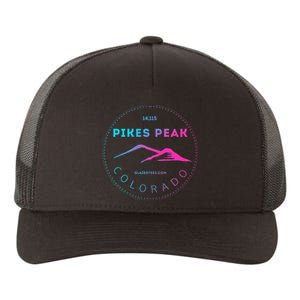 Pikes Peak Colorado Retro Mountain Adventure Yupoong Adult 5-Panel Trucker Hat