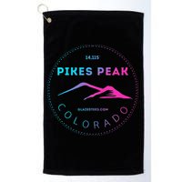 Pikes Peak Colorado Retro Mountain Adventure Golf Towel