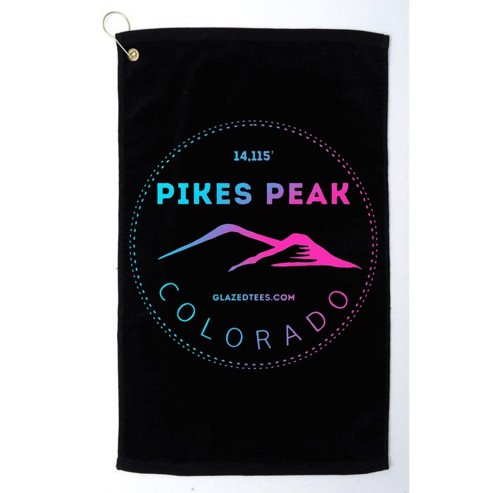 Pikes Peak Colorado Retro Mountain Adventure Golf Towel