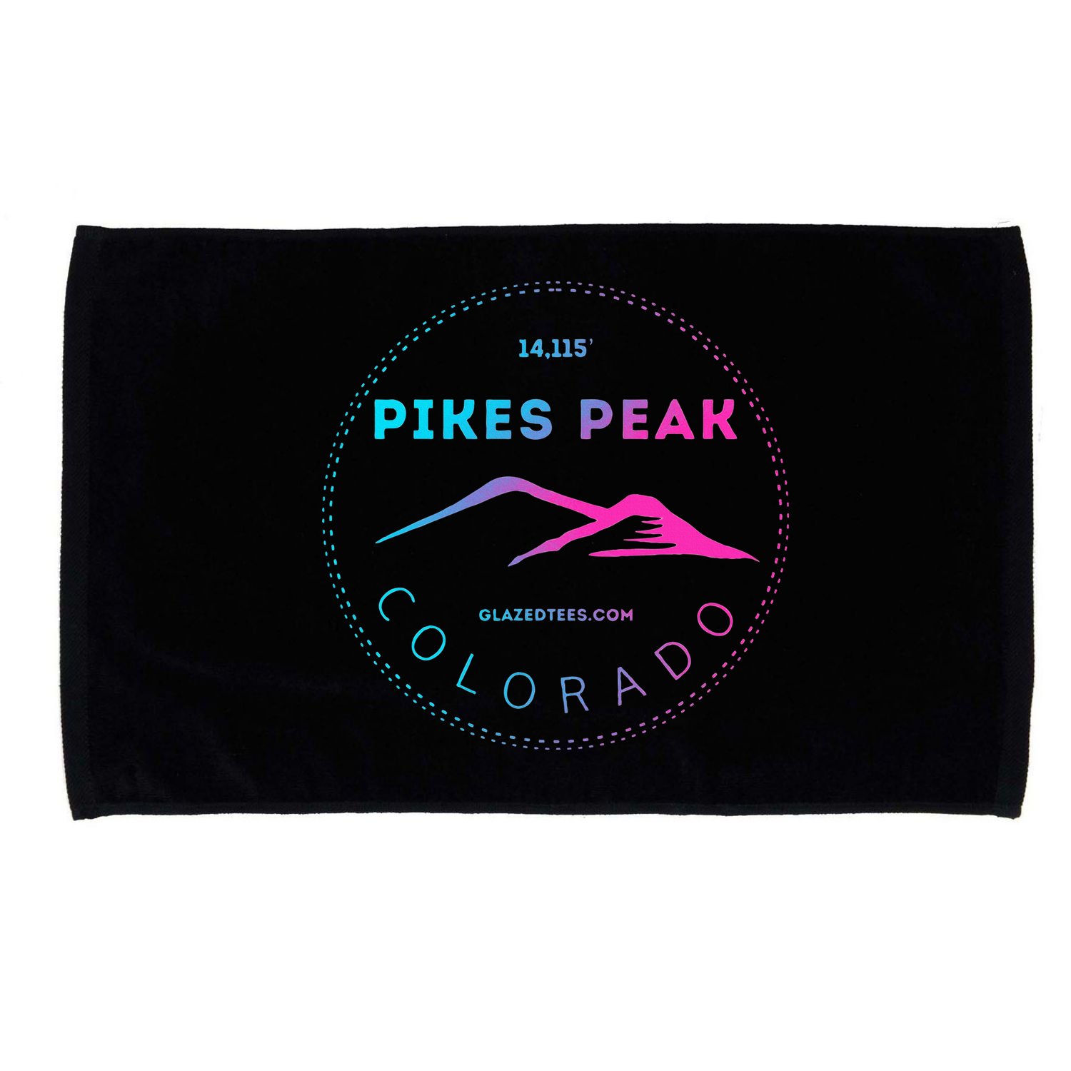Pikes Peak Colorado Retro Mountain Adventure Microfiber Hand Towel