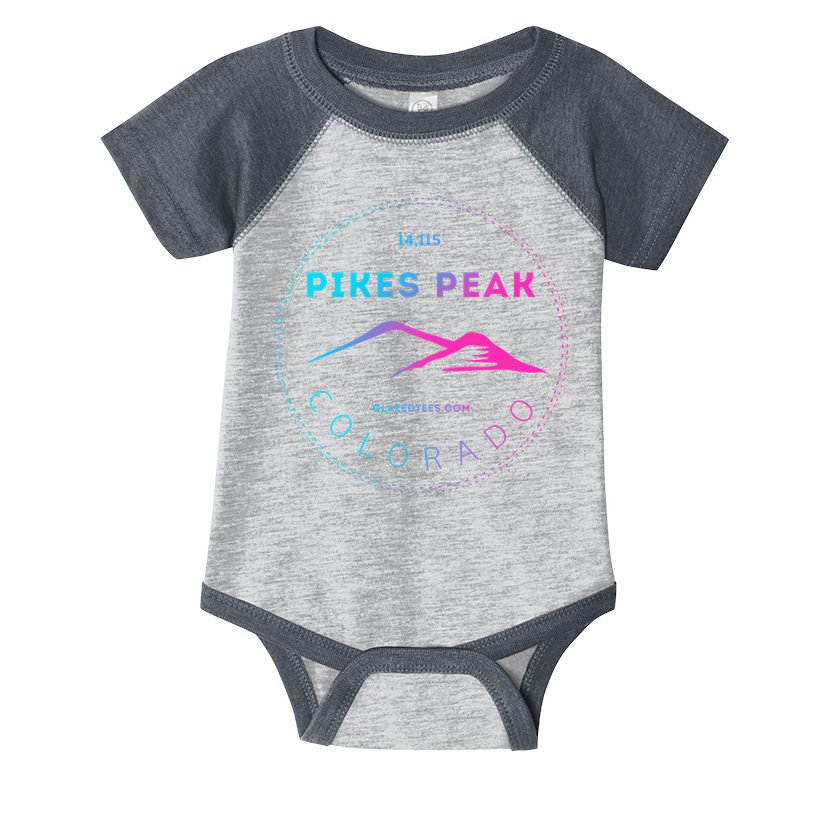 Pikes Peak Colorado Retro Mountain Adventure Infant Baby Jersey Bodysuit
