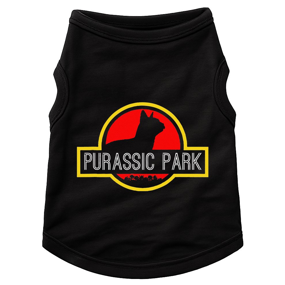 Purassic Park Cat Funny For Dinosaur Lovers Doggie Tank