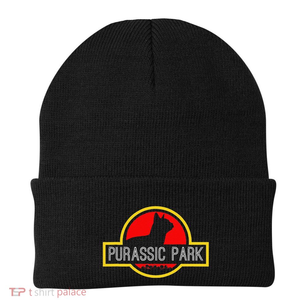 Purassic Park Cat Funny For Dinosaur Lovers Beanie