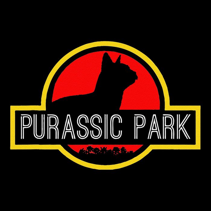 Purassic Park Cat Funny For Dinosaur Lovers Zip Tote Bag