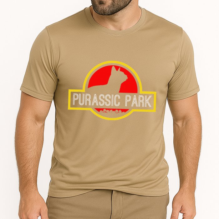 Purassic Park Cat Funny For Dinosaur Lovers Cooling Performance Crew T-Shirt