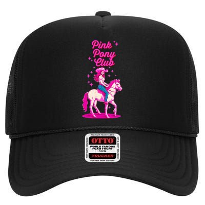 Pink Pony Club High Crown Mesh Back Trucker Hat