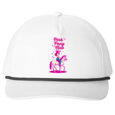 Pink Pony Club Snapback Five-Panel Rope Hat