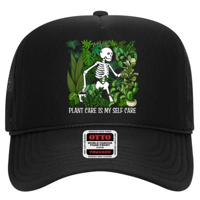 Plant Plant Care Is My Self Care High Crown Mesh Back Trucker Hat