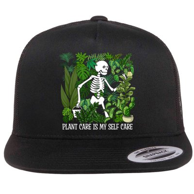 Plant Plant Care Is My Self Care Flat Bill Trucker Hat