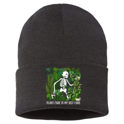 Plant Plant Care Is My Self Care Sustainable Knit Beanie