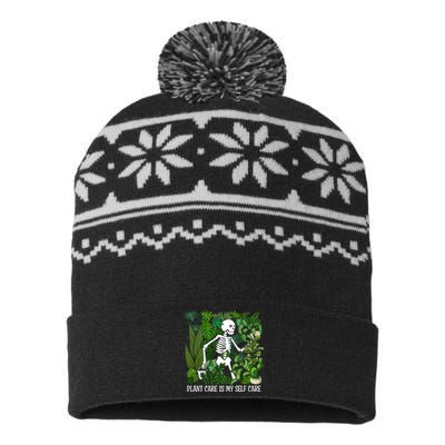 Plant Plant Care Is My Self Care USA-Made Snowflake Beanie