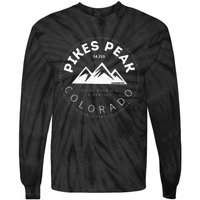 Pikes Peak Colorado Rocky Mountain Tie-Dye Long Sleeve Shirt