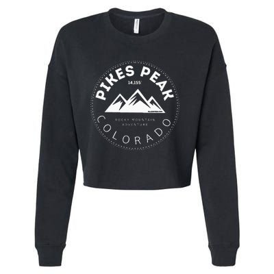 Pikes Peak Colorado Rocky Mountain Cropped Pullover Crew