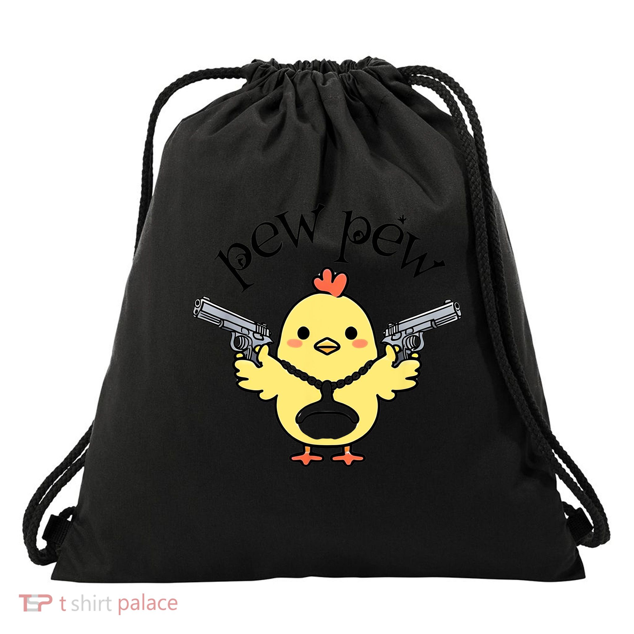 Pew Pew Chick Trendy  Drawstring Bag