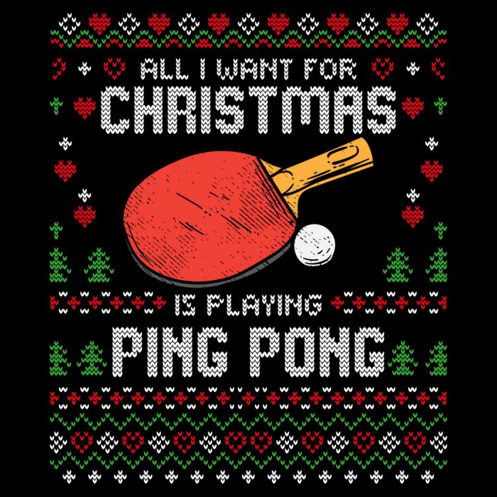 Ping Pong Christmas Table Tennis Player Ugly Xmas Gift City Backpack
