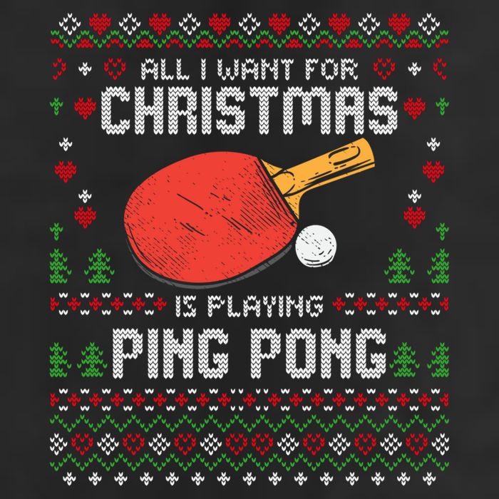 Ping Pong Christmas Table Tennis Player Ugly Xmas Gift 11oz C Handle Ceramic Mug
