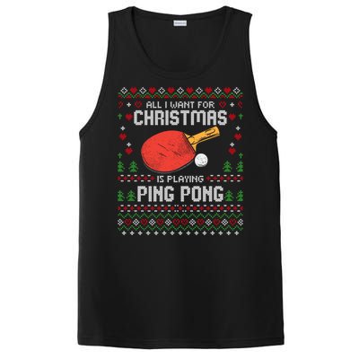 Ping Pong Christmas Table Tennis Player Ugly Xmas Gift PosiCharge Competitor Tank