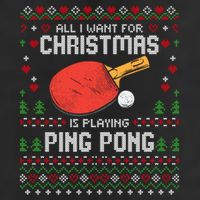 Ping Pong Christmas Table Tennis Player Ugly Xmas Gift Hat