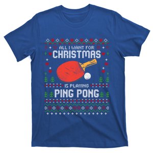 Ping Pong Christmas Table Tennis Player Ugly Xmas Gift T-Shirt