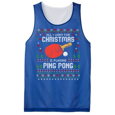 Ping Pong Christmas Table Tennis Player Ugly Xmas Gift Mesh Reversible Basketball Jersey Tank