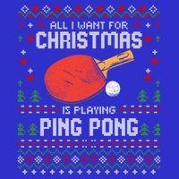 Ping Pong Christmas Table Tennis Player Ugly Xmas Gift Premium T-Shirt