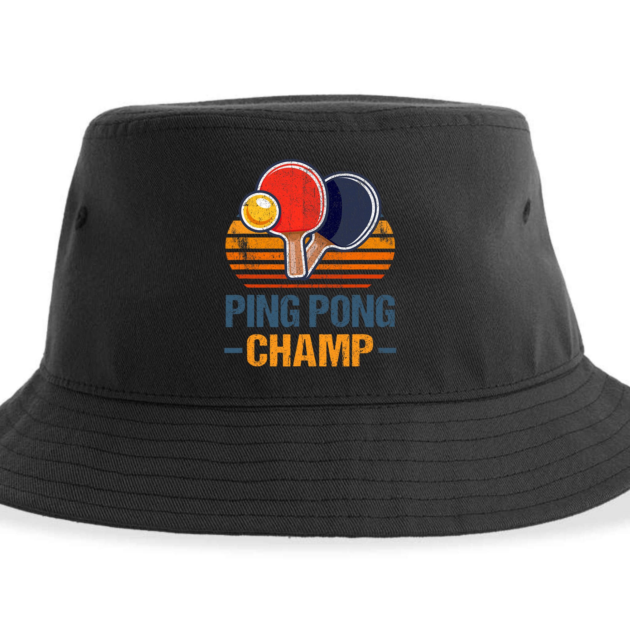 Ping Pong Champ Table Tennis Player Athlete Coach Champion Sustainable Bucket Hat