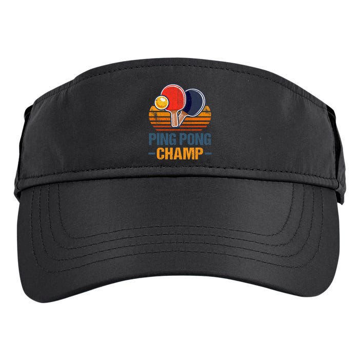 Ping Pong Champ Table Tennis Player Athlete Coach Champion Adult Drive Performance Visor