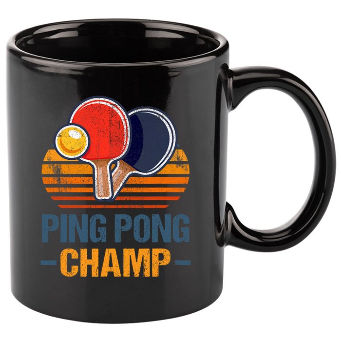 Ping Pong Champ Table Tennis Player Athlete Coach Champion 11oz C Handle Ceramic Mug