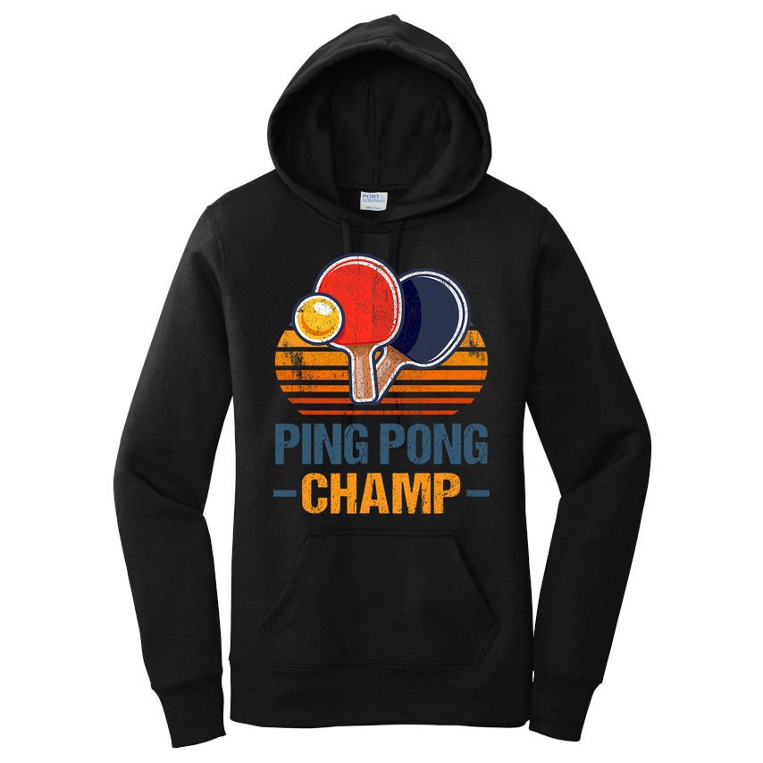 Ping Pong Champ Table Tennis Player Athlete Coach Champion Women's Pullover Hoodie