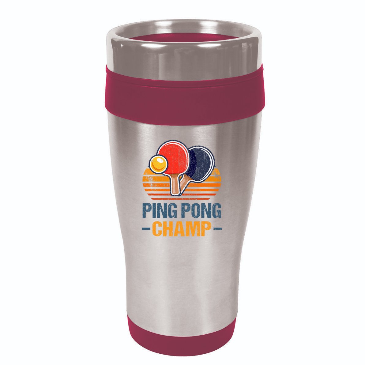 Ping Pong Champ Table Tennis Player Athlete Coach Champion 16oz Travel Tumbler