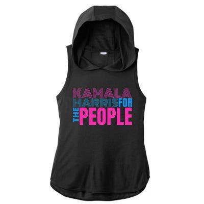 Politically Purrfect Cats For Kamala Harris 2024 Ladies PosiCharge Tri-Blend Wicking Draft Hoodie Tank