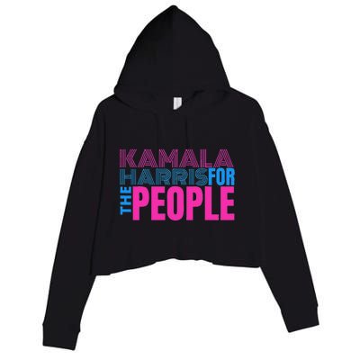 Politically Purrfect Cats For Kamala Harris 2024 Crop Fleece Hoodie