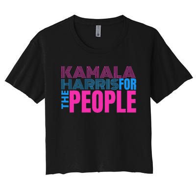 Politically Purrfect Cats For Kamala Harris 2024 Women's Crop Top Tee