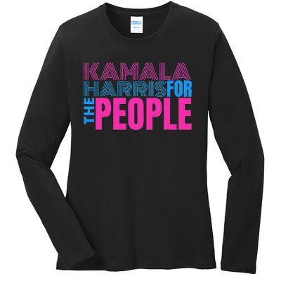 Politically Purrfect Cats For Kamala Harris 2024 Ladies Long Sleeve Shirt