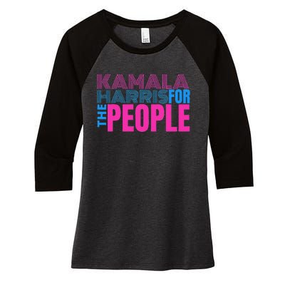 Politically Purrfect Cats For Kamala Harris 2024 Women's Tri-Blend 3/4-Sleeve Raglan Shirt