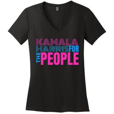 Politically Purrfect Cats For Kamala Harris 2024 Women's V-Neck T-Shirt