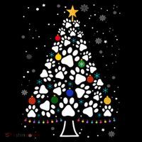 Paw Print Christmas Tree Lights Matching Family Xmas Baby Bodysuit