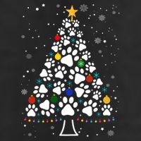 Paw Print Christmas Tree Lights Matching Family Xmas Microfiber Hand Towel