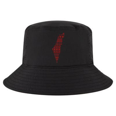 Palestine Palestinian Cross Stitch Map Cool Comfort Performance Bucket Hat