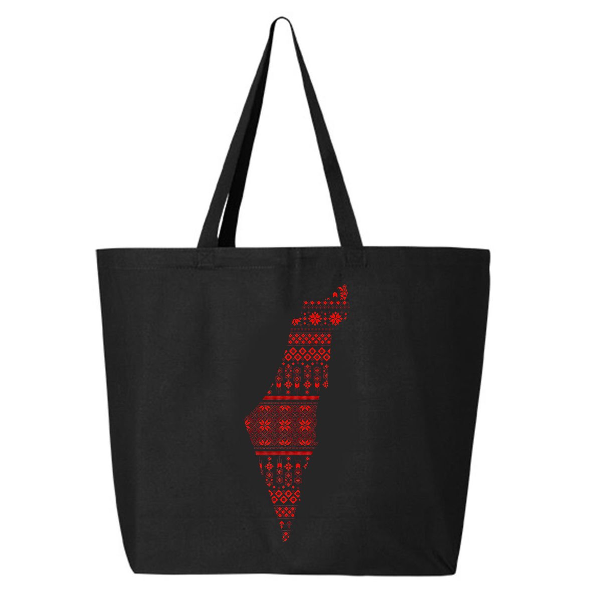 Palestine Palestinian Cross Stitch Map 25L Jumbo Tote