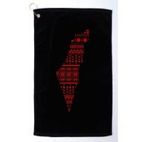 Palestine Palestinian Cross Stitch Map Golf Towel