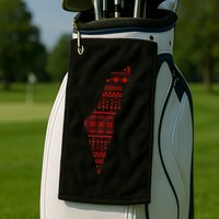 Palestine Palestinian Cross Stitch Map Golf Towel
