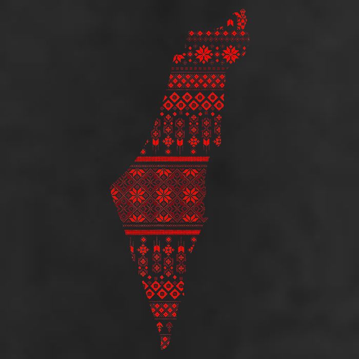 Palestine Palestinian Cross Stitch Map Golf Towel