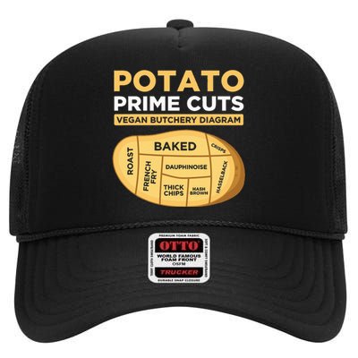 Potato Prime Cuts Vegan Vegetarian High Crown Mesh Back Trucker Hat